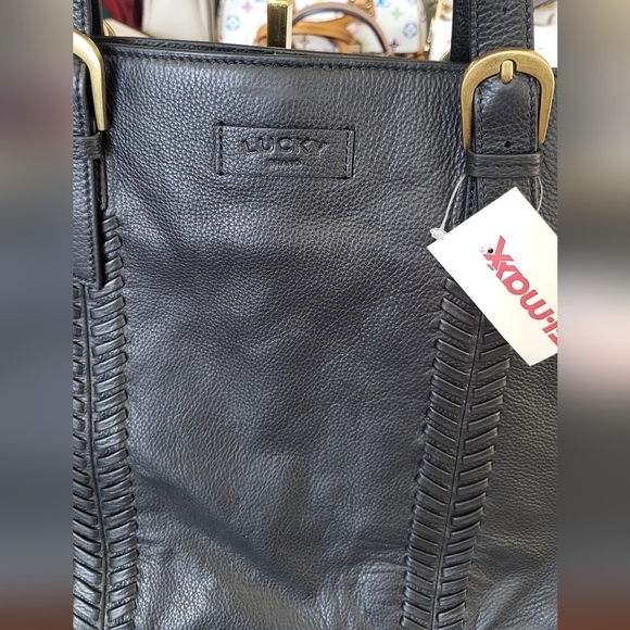 New Lucky Brand XL Black Tote Bag - Picture 5 of 6